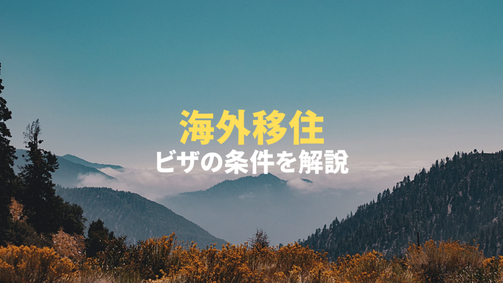 海外移住時のビザ条件を徹底解説！国別要件と取得の流れ
